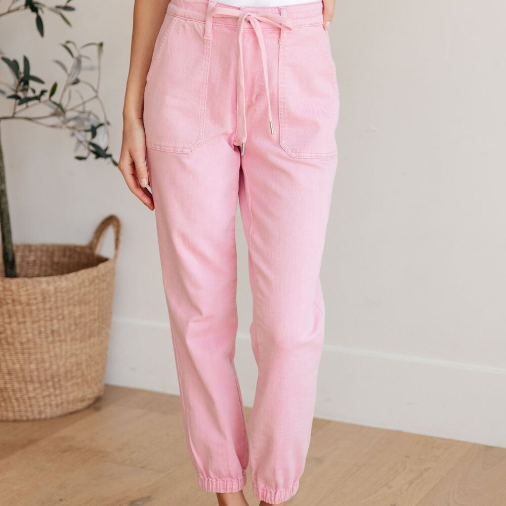 NWT Judy Blue High Rise Garment Dyed Denim Jogger - 0/24